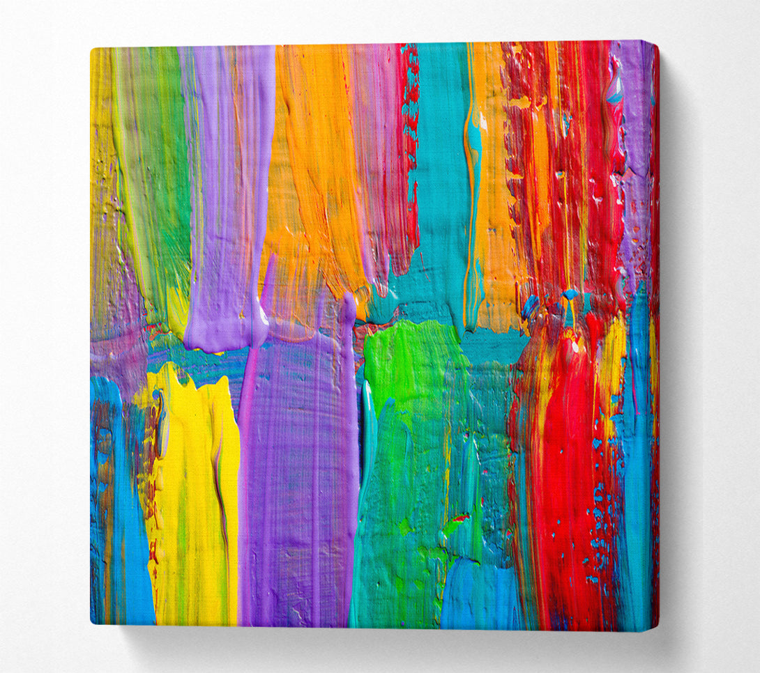  A Canvas Print of Rainbow Silk Canvas Art