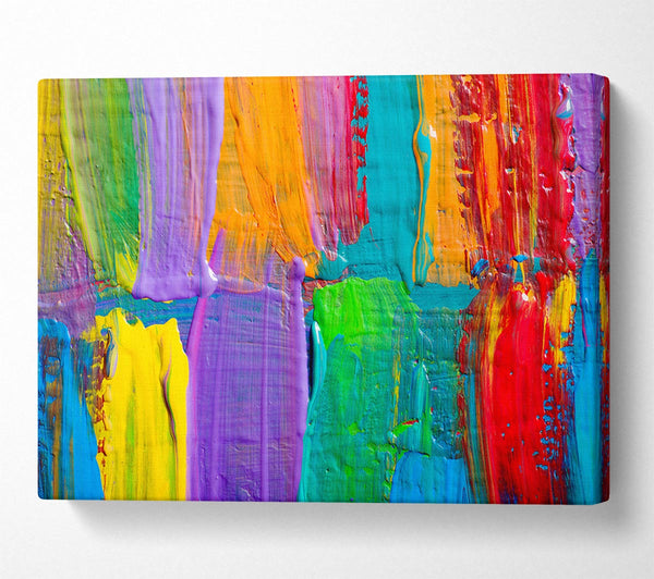  A Canvas Print of Rainbow Silk Canvas Art