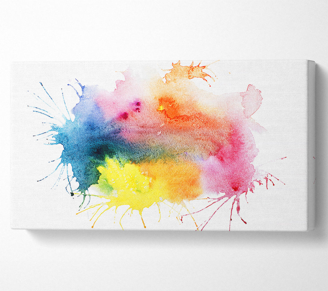  A Canvas Print of Colliding Colours Canvas Print