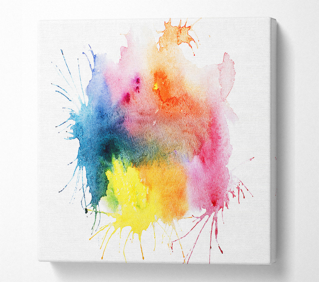  A Canvas Print of Colliding Colours Canvas Print