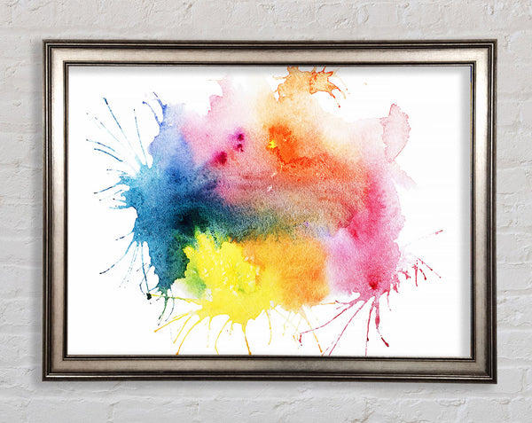 Colliding Colours Framed Print