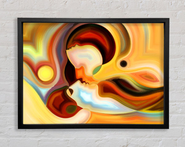 Soul Connection Kiss Framed Print