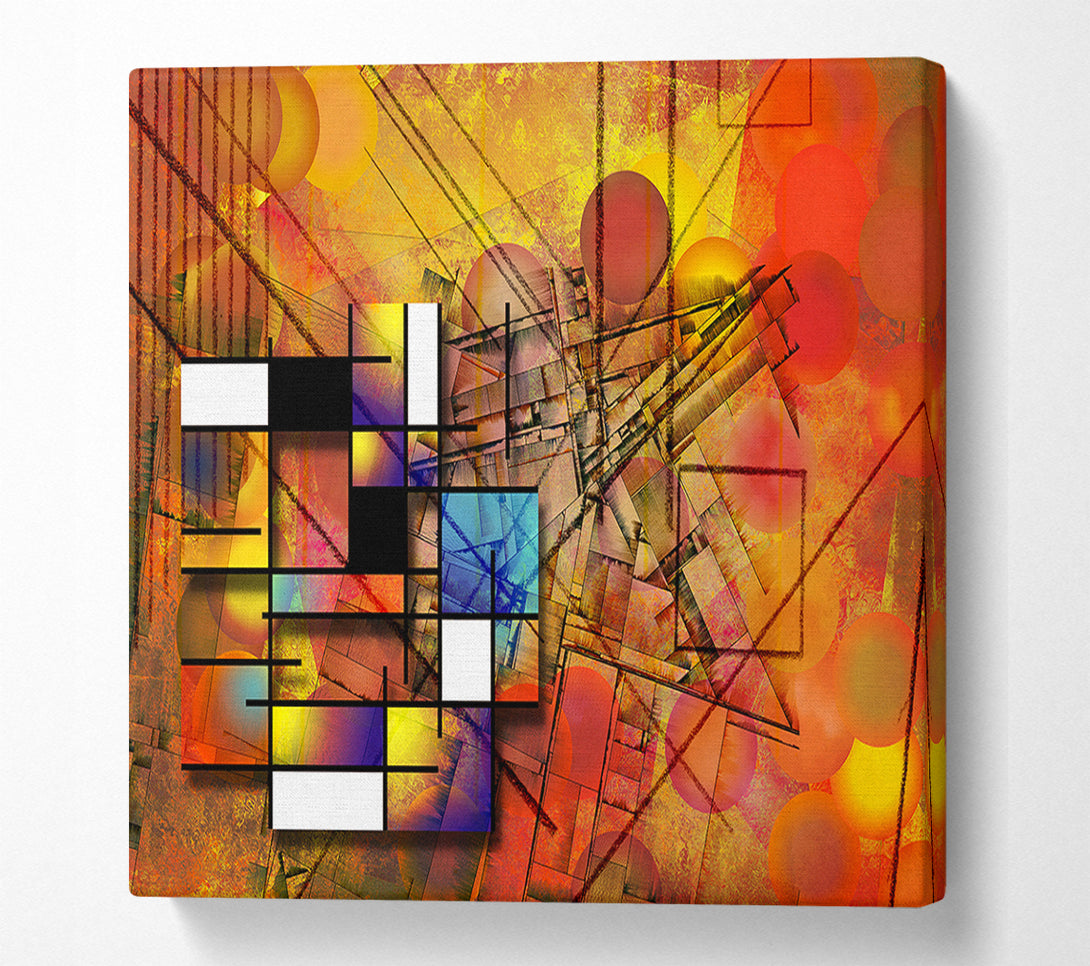  A Canvas Print of Cubism Rainbow Canvas Print
