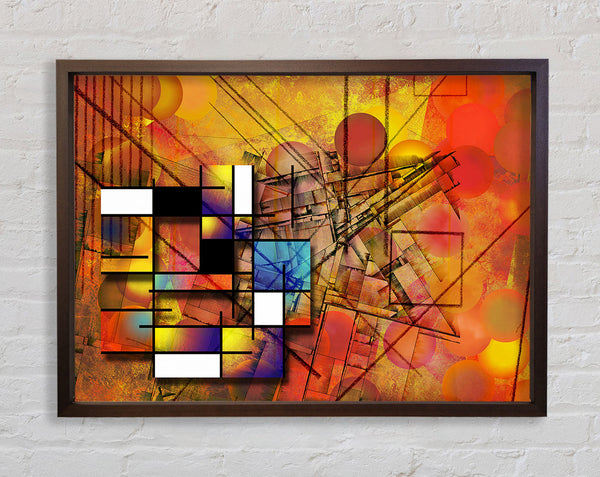 Cubism Rainbow Framed Print