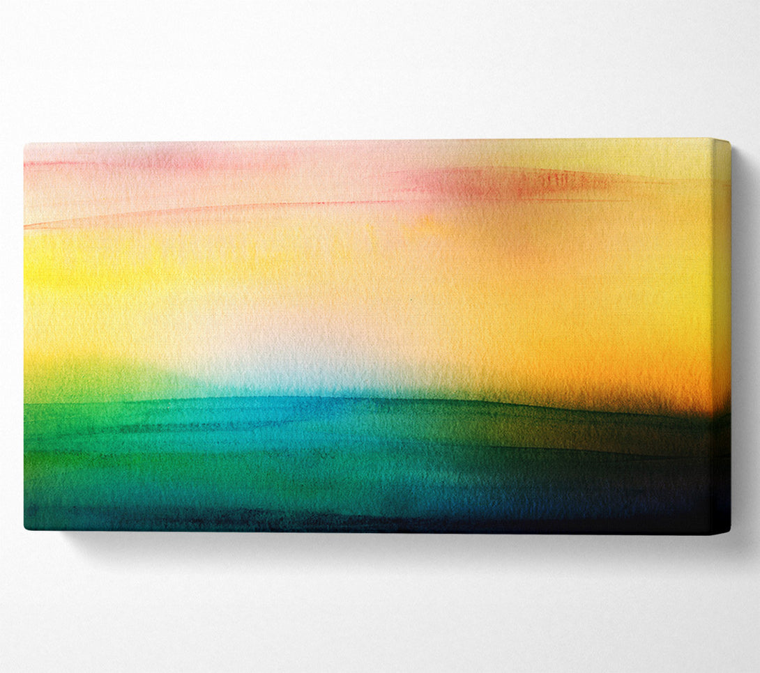  A Canvas Print of Sun Haze Fileds Canvas Wall Art