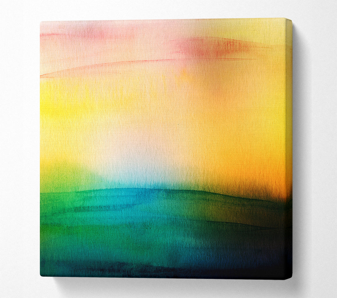  A Canvas Print of Sun Haze Fileds Canvas Wall Art