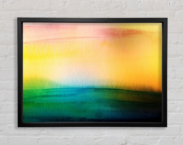 Sun Haze Fileds Framed Print