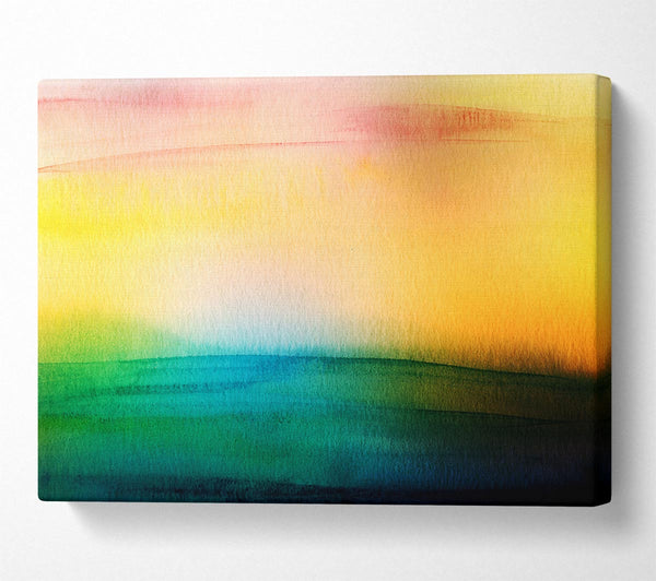  A Canvas Print of Sun Haze Fileds Canvas Wall Art