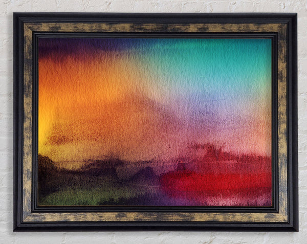 Sunset Fields Framed Print