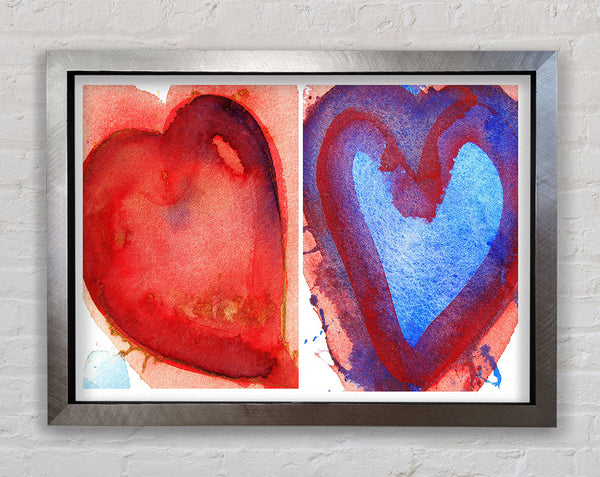 Hot And Cold Heart Framed Print