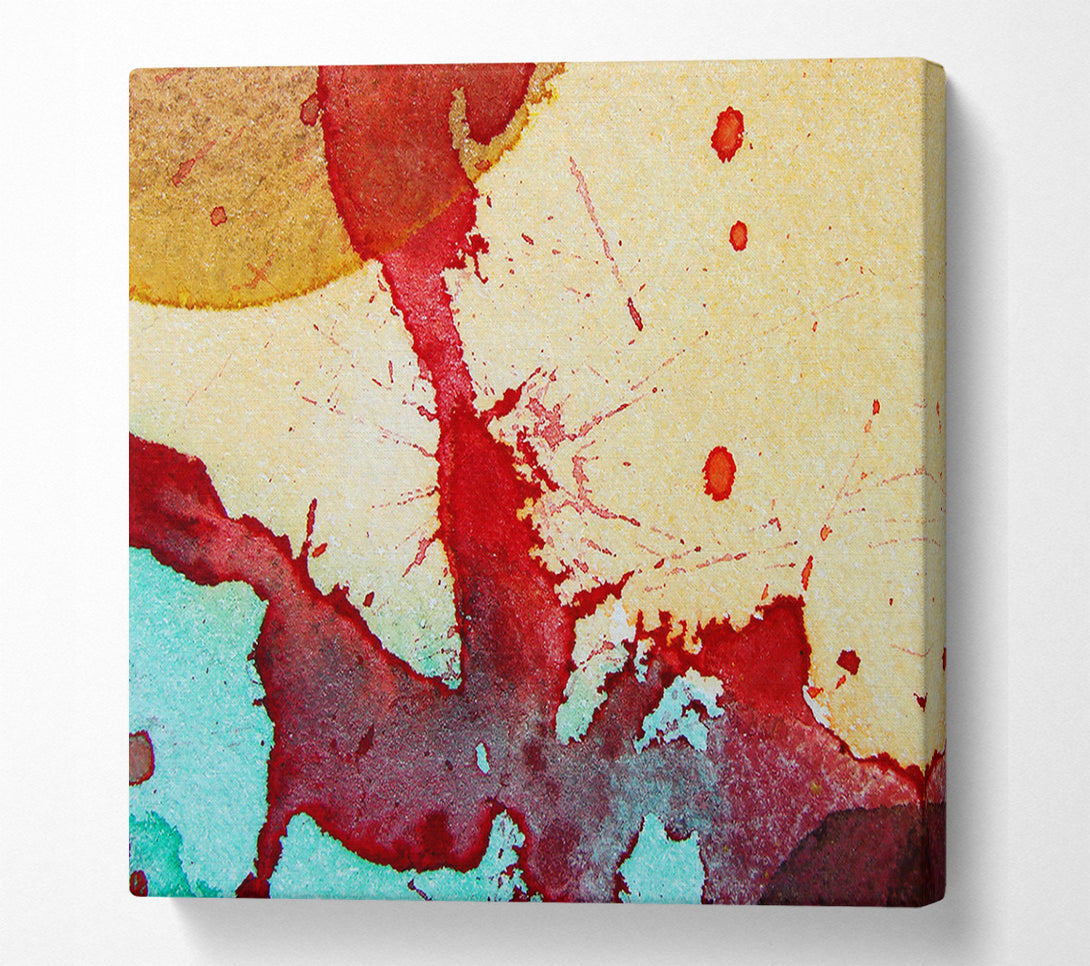  A Canvas Print of Red River Splat Canvas Art