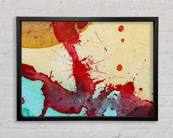 Red River Splat Framed Print