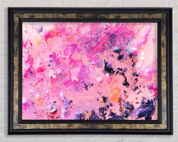 Pink Bubble Liquid Framed Print