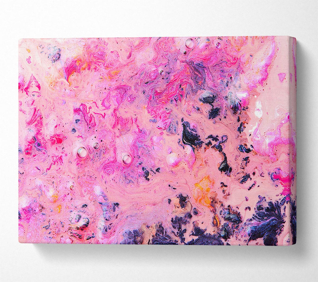 A Canvas Print of Pink Bubble Liquid Canvas Wall Art