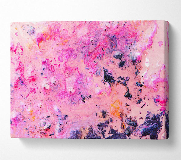  A Canvas Print of Pink Bubble Liquid Canvas Wall Art