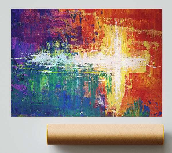 Rainbow Cross Print