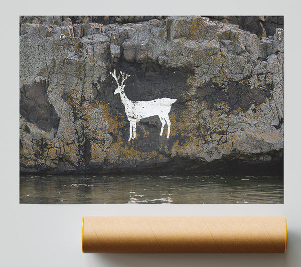 Cave Man Deer Giclee Print