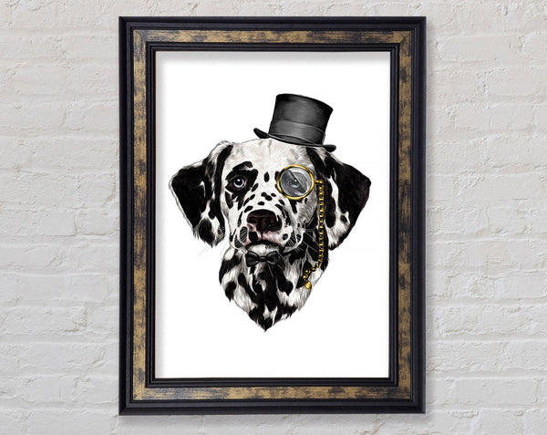 Clever Dalmation Dog Framed Print