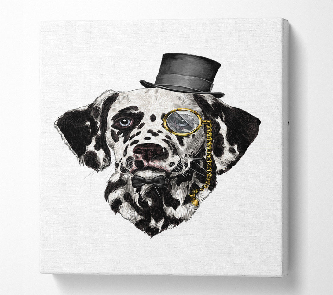  A Canvas Print of Clever Dalmation Dog Canvas Wall Art