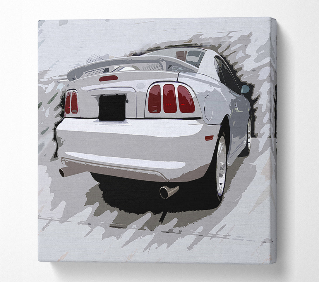  A Canvas Print of Retro Twin Turbo Canvas Wall Art