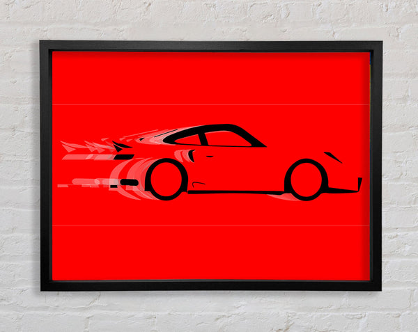 Red Porsche Blur Framed Print