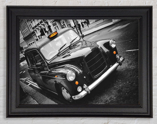 London Black Cab Framed Print