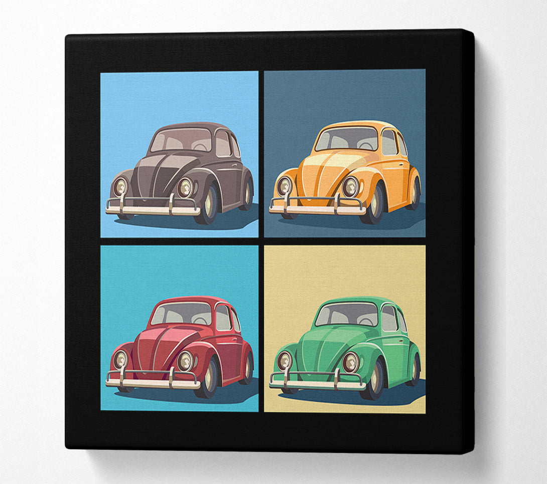  A Canvas Print of VW Beetle Pop Art Canvas Print
