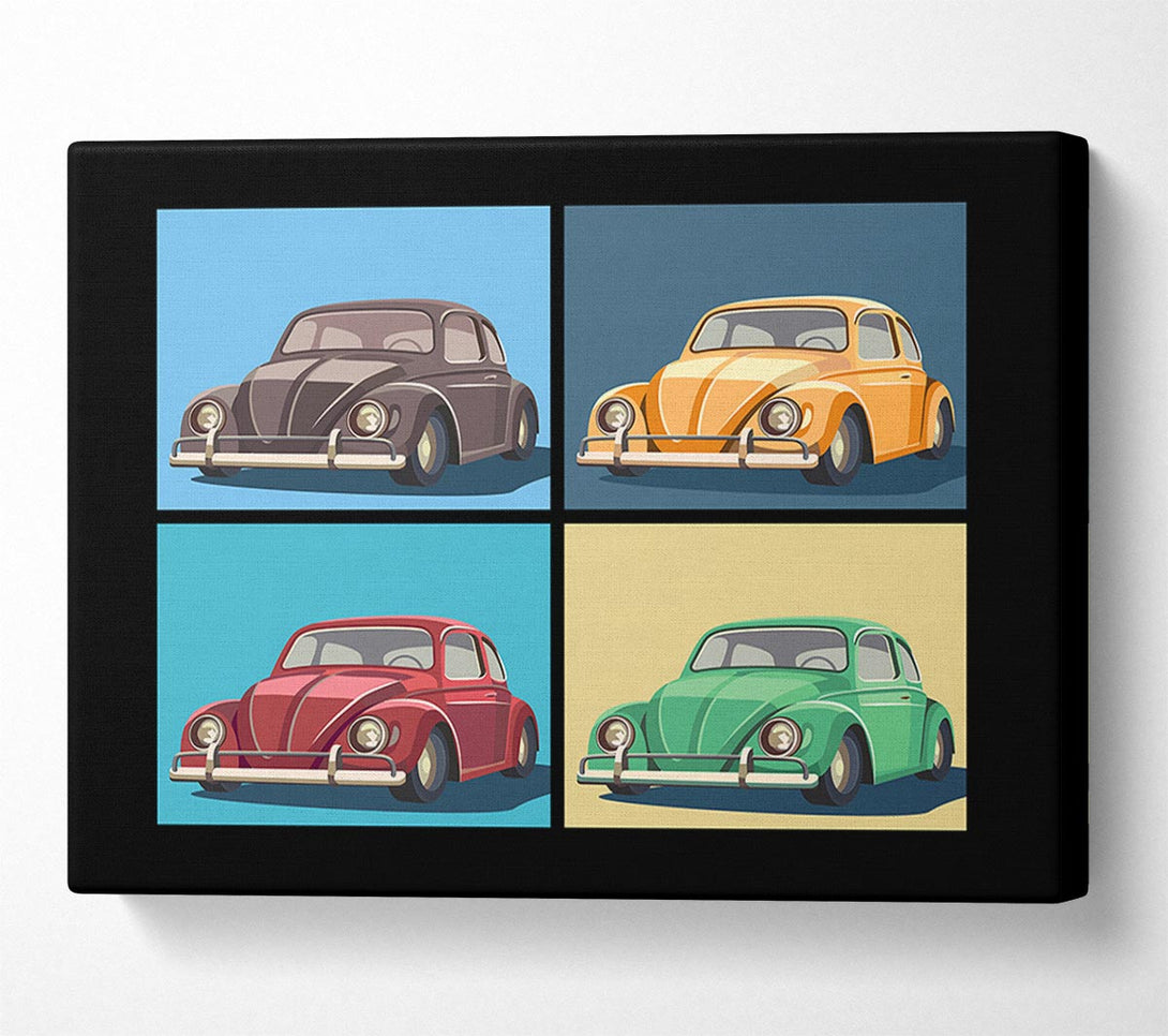  A Canvas Print of VW Beetle Pop Art Canvas Print