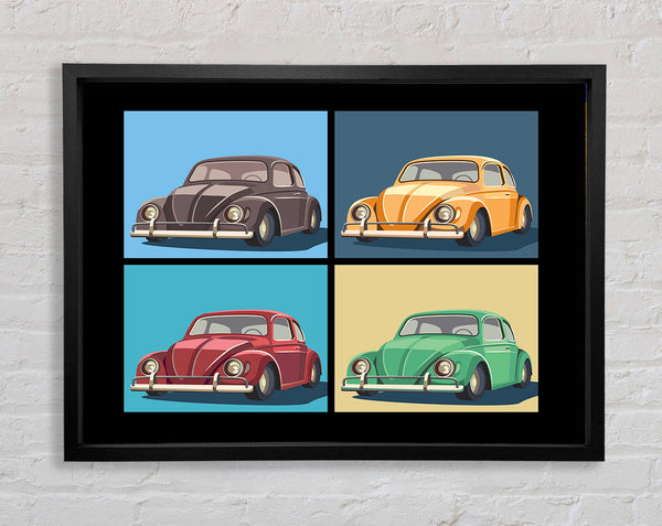 VW Beetle Pop Art Framed Print