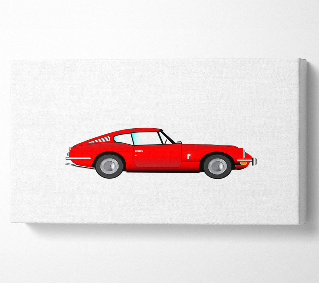  A Canvas Print of Red EType Jaguar Canvas Print