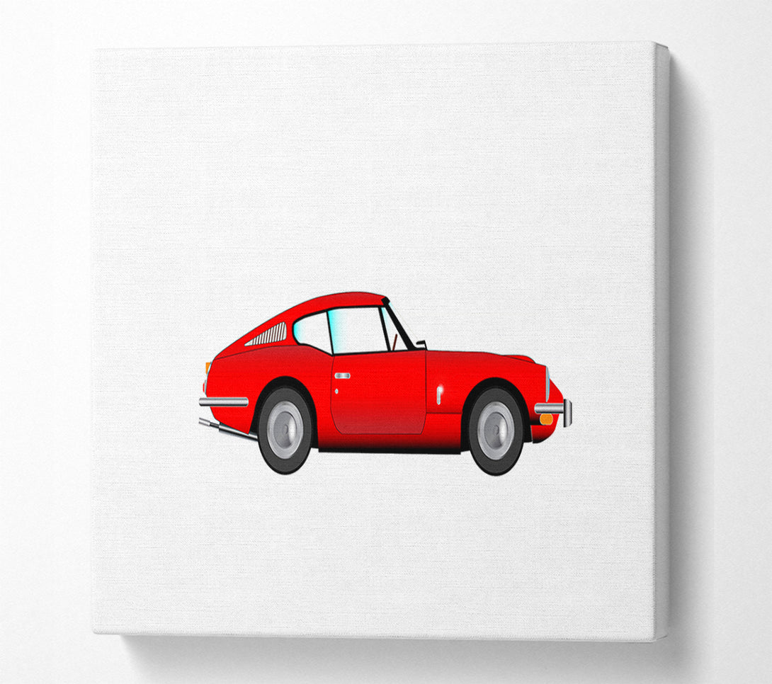  A Canvas Print of Red EType Jaguar Canvas Print