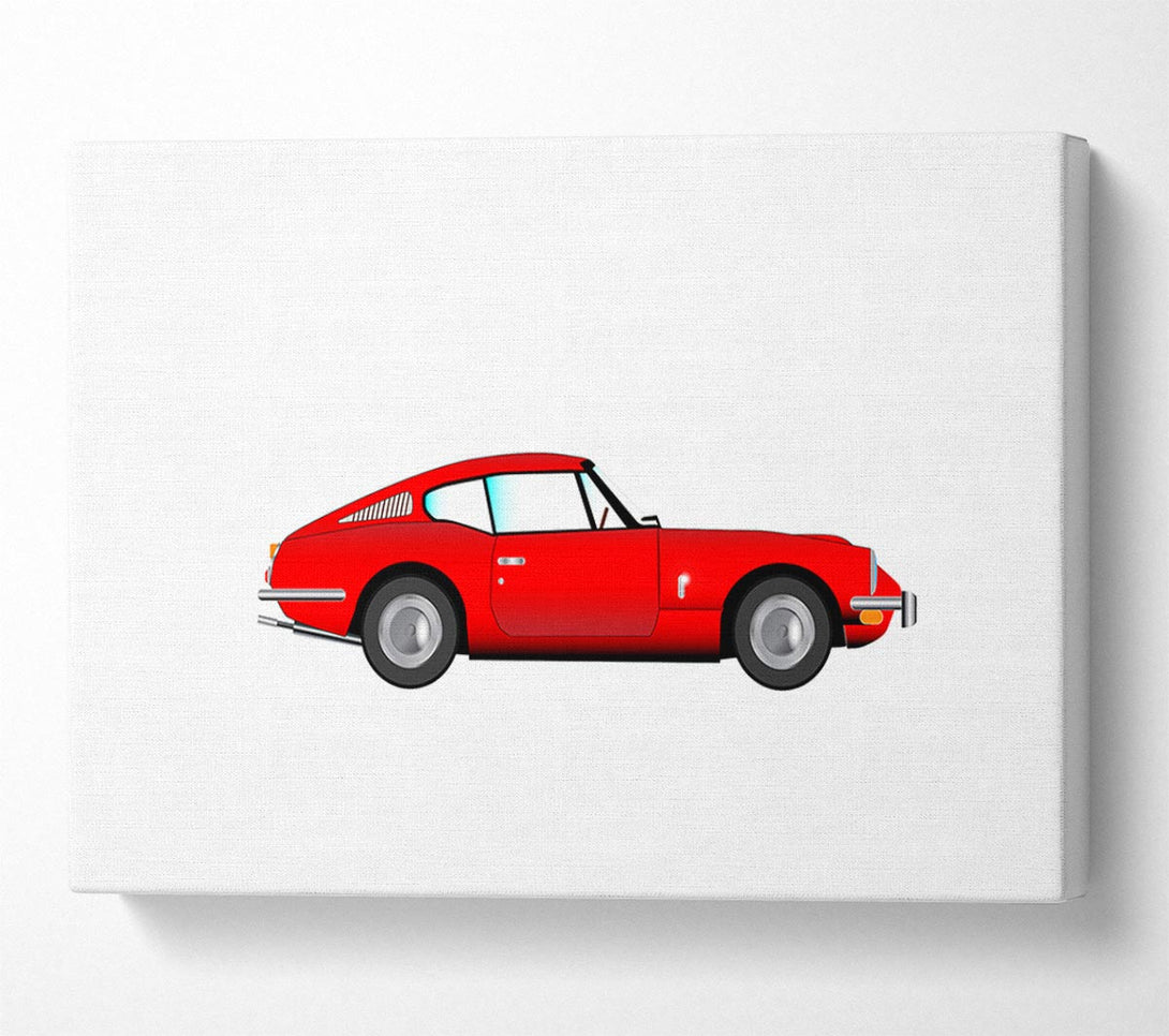  A Canvas Print of Red EType Jaguar Canvas Print