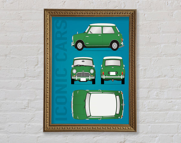Mini Copper Iconic Framed Print