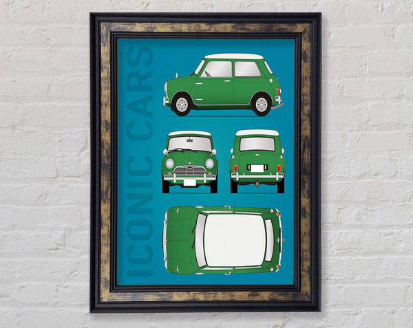Mini Copper Iconic Framed Print