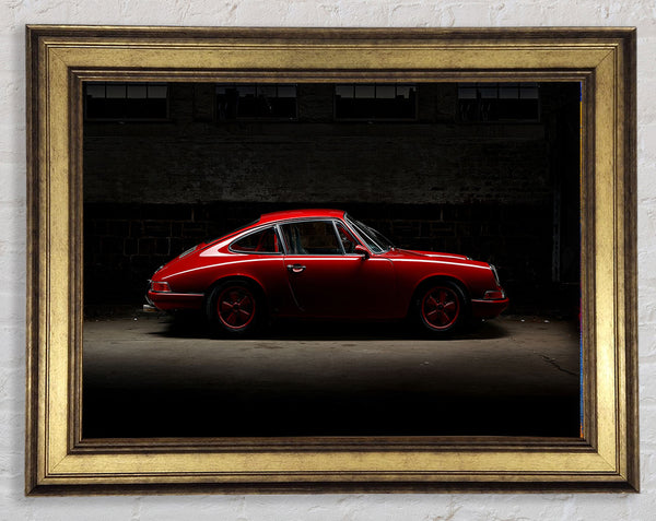 Classic Red Porsche Framed Print