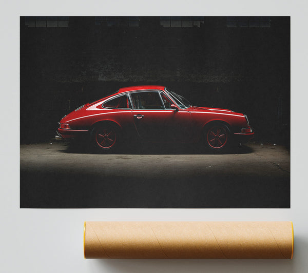 Classic Red Porsche Print
