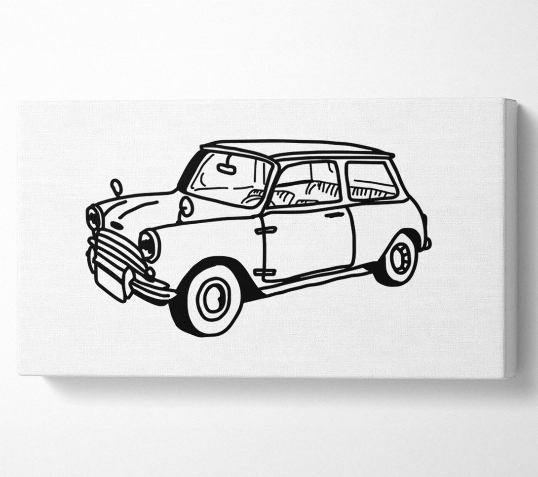  A Canvas Print of Retro Mini 1 Canvas Wall Art