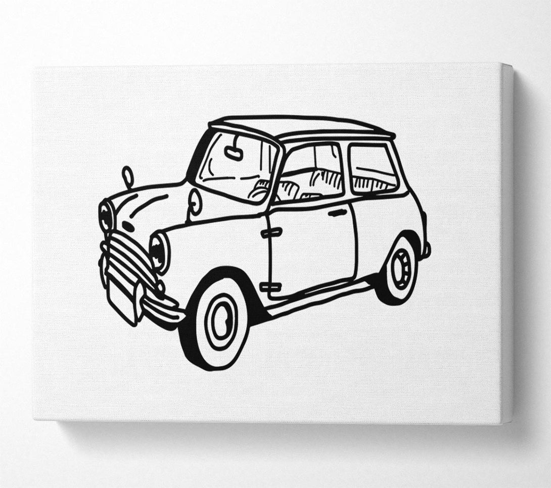  A Canvas Print of Retro Mini 1 Canvas Wall Art