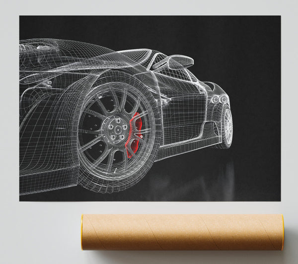 Wireframe 3 Giclee Print