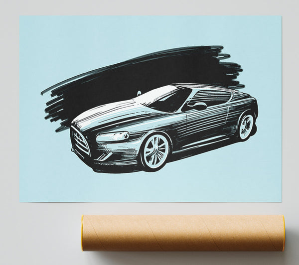 Aston Martin Blues Giclee Print