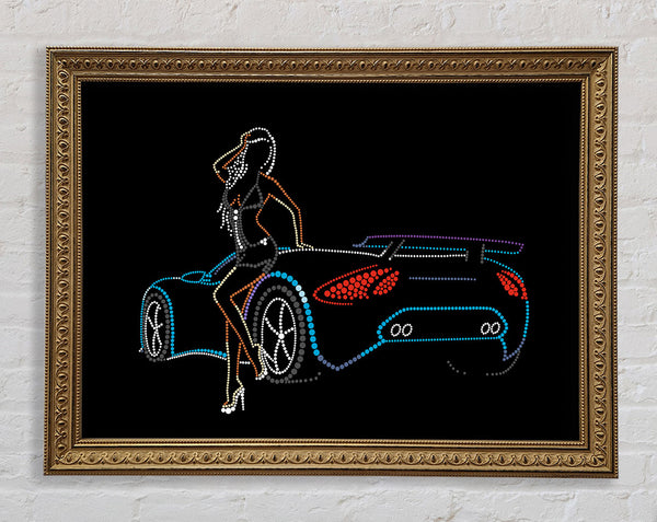 Lamborgini Lights Framed Print