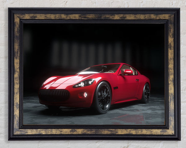 Maserati Red Framed Print