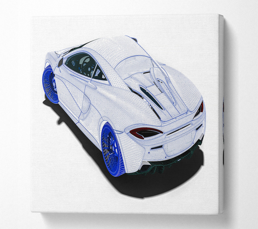  A Canvas Print of Wireframe Concept 1 Canvas Art