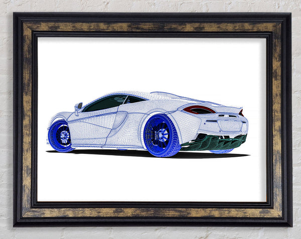 Wireframe Concept 2 Framed Print