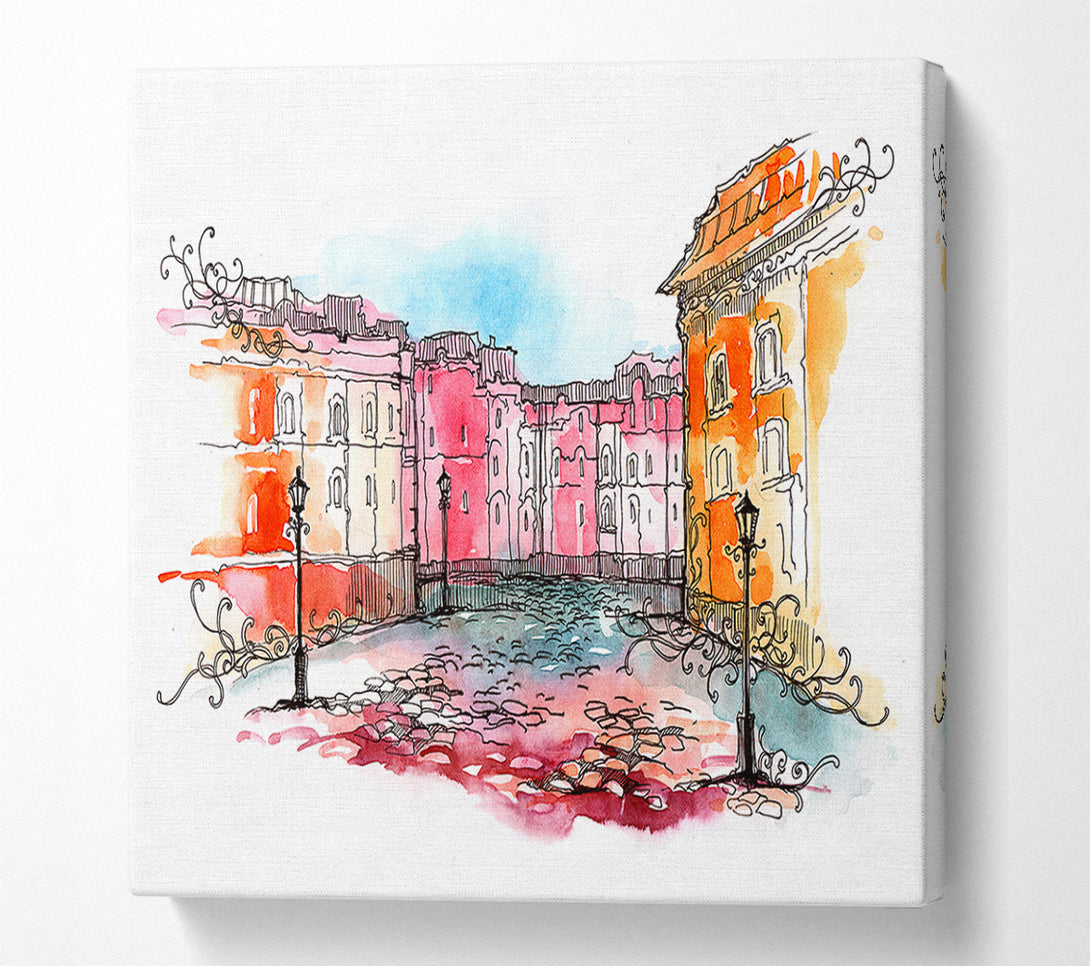  A Canvas Print of Cobbled Streets 1 Canvas Print