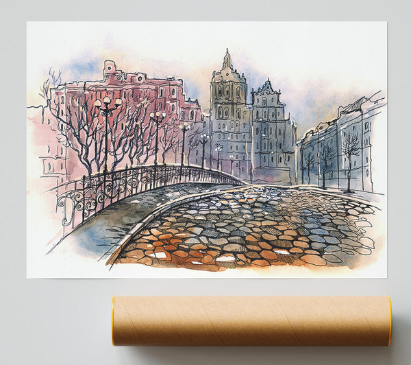 Cobbled Streets Poster