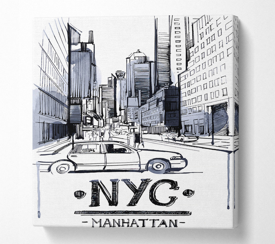  A Canvas Print of NYC Manhattan Canvas Art