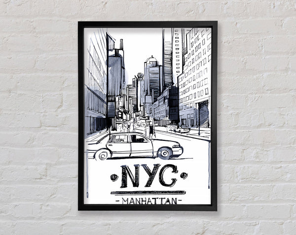 NYC Manhattan Framed Print