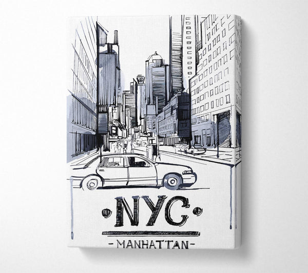  A Canvas Print of NYC Manhattan Canvas Art
