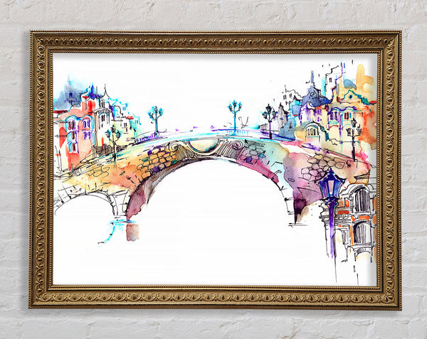 Colourful Bridge Framed Print